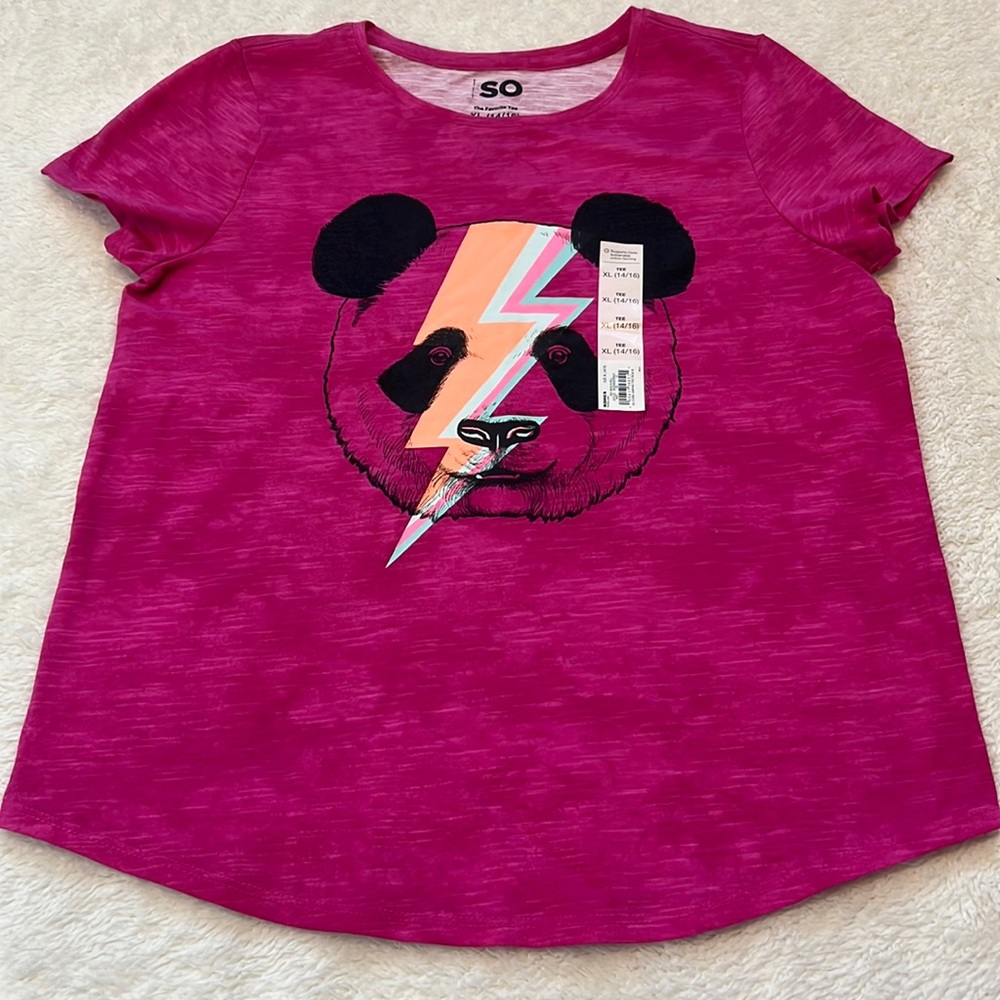 Girls XL (14/16) Panda T-Shirt